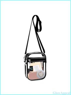 Clear Crossbody Purse PVC Stadium Approved Adjustable Strap Women's Bag
